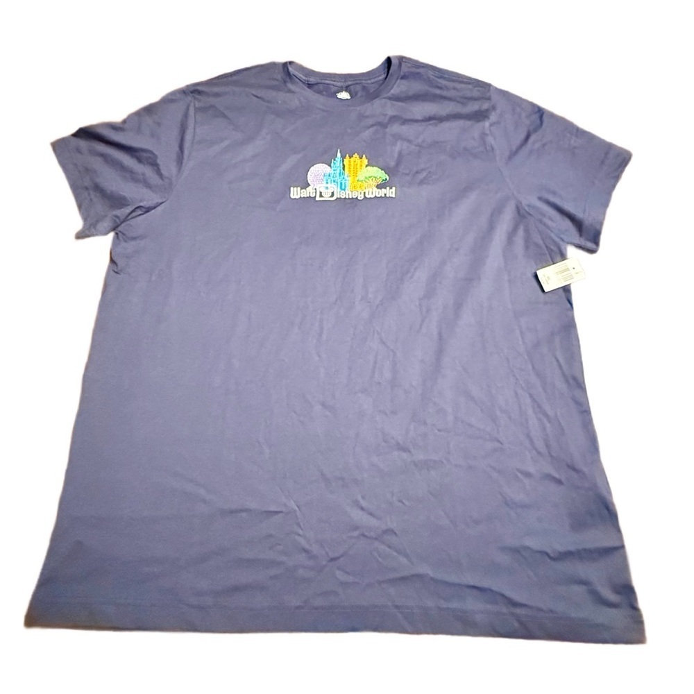 Men’s Disney World Navy Embroidered Short Sleeve Graphic Tee - Size 2XL - NWT